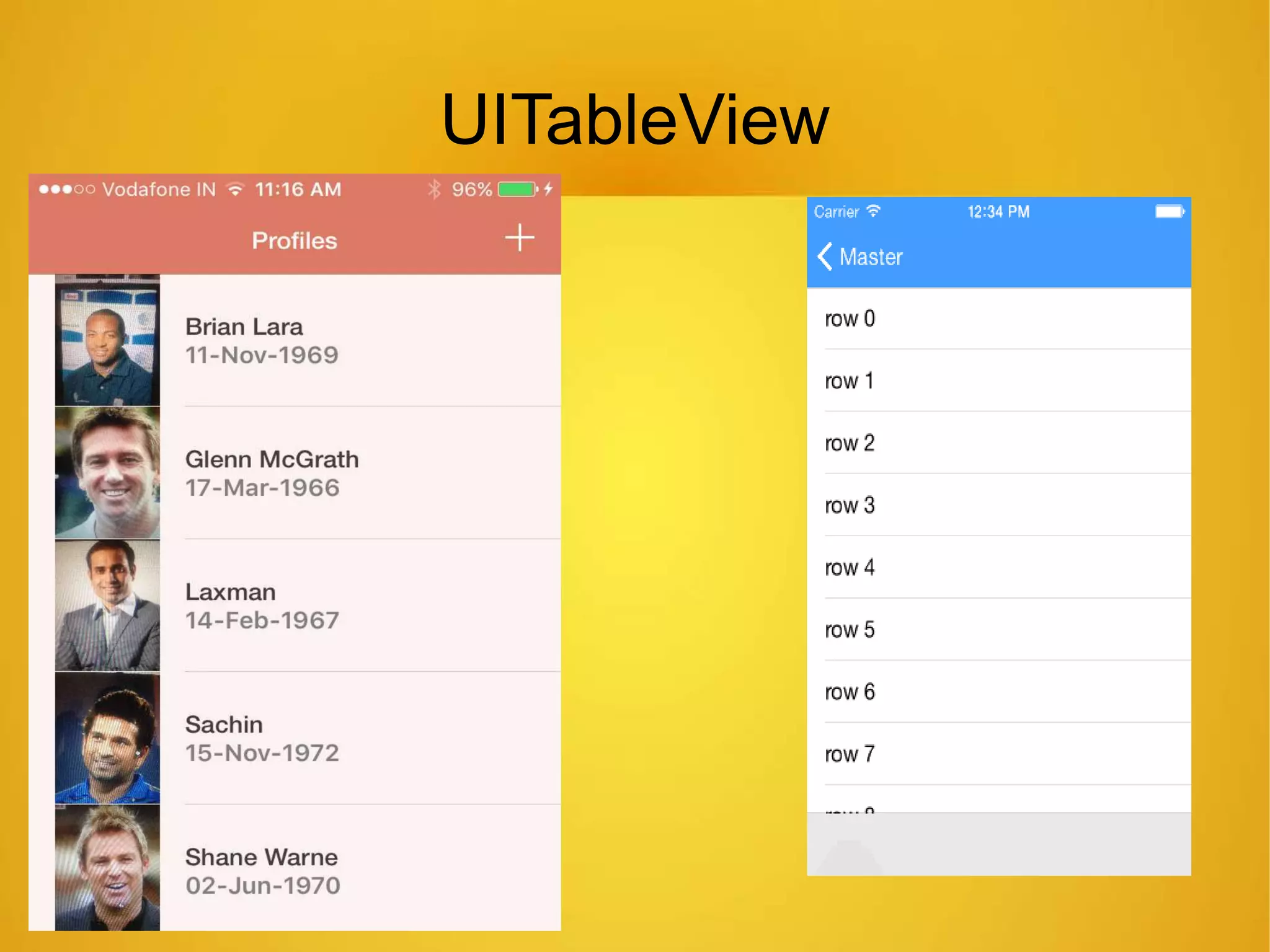 UITableView
 