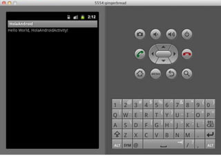 VistasLayout de la actividad, descrita con XML