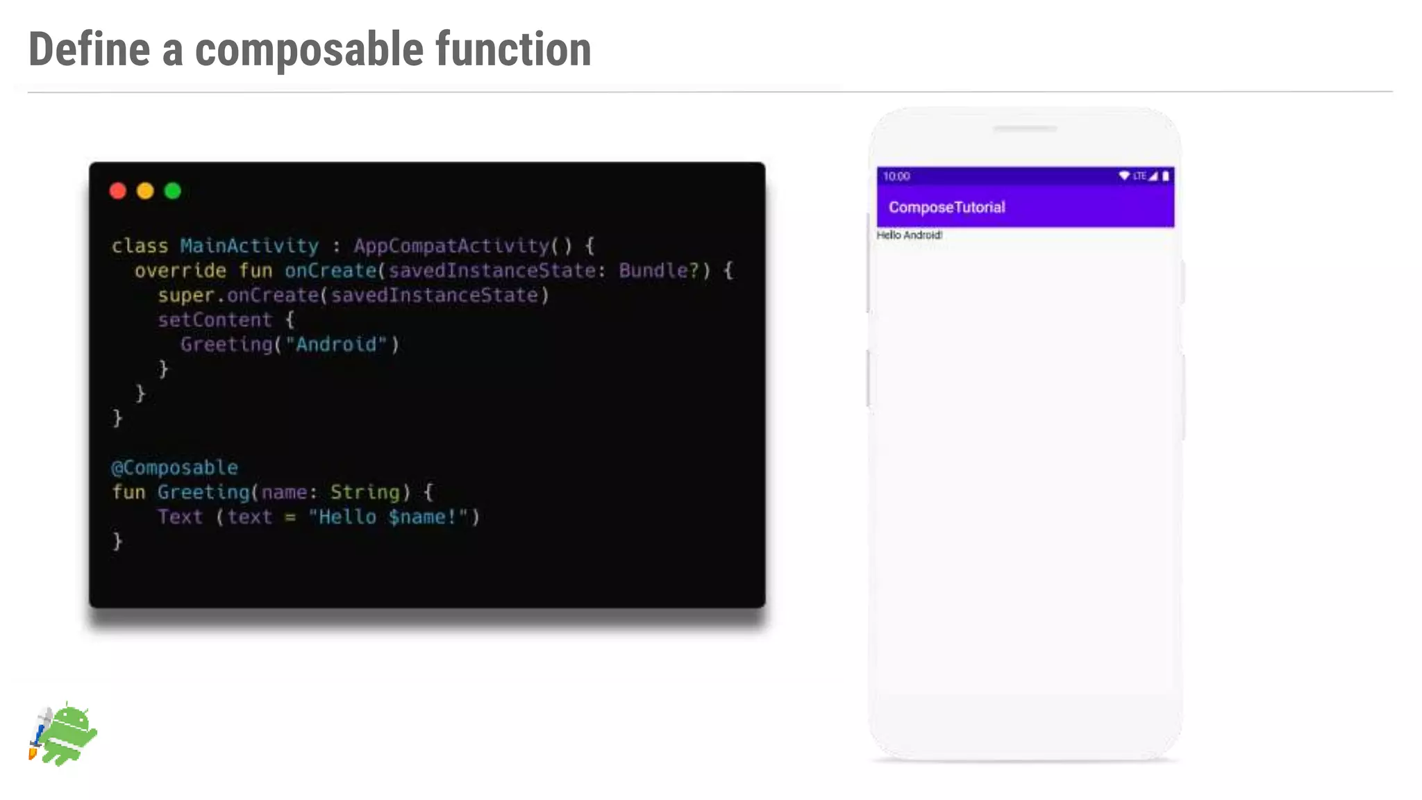 Define a composable function
 