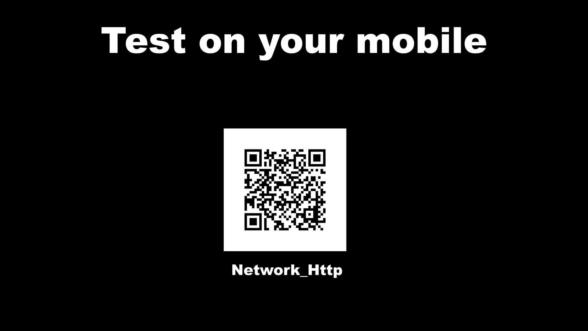 Test on your mobile Network_Http 