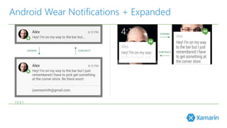 Android Wear Notifications + Expanded 
 