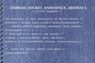 Android local sockets in native code | PDF