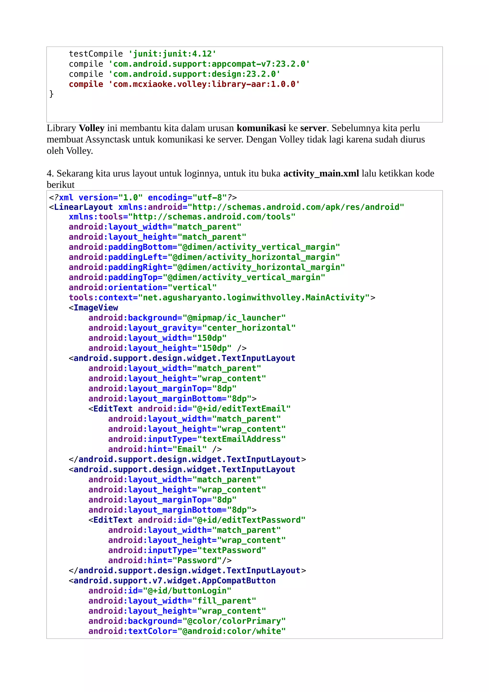 Belajar Android PHP MySQL Login dengan Volley | PDF