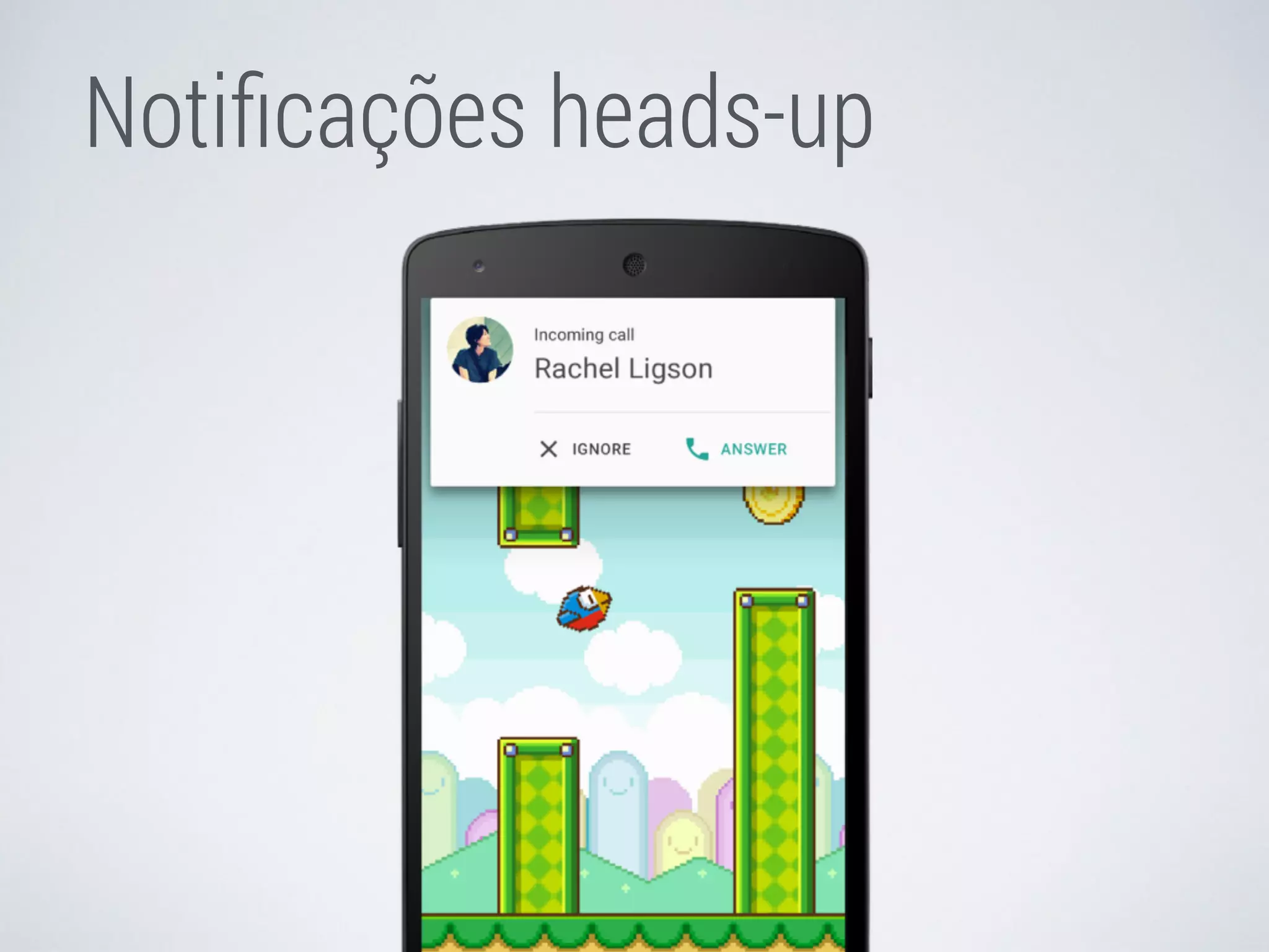 Notificações heads-up 
 