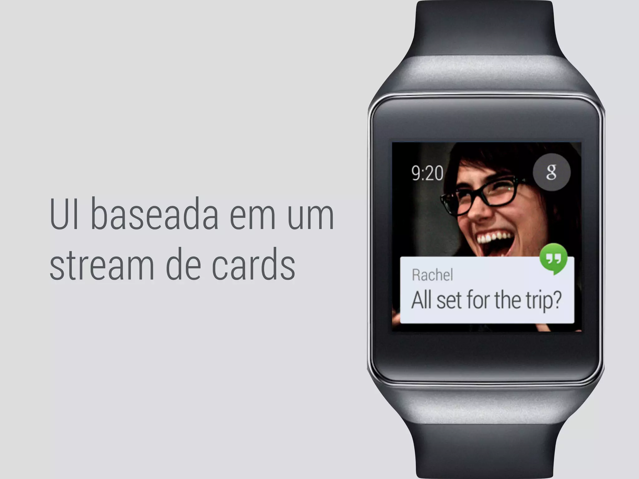 UI baseada em um 
stream de cards 
 