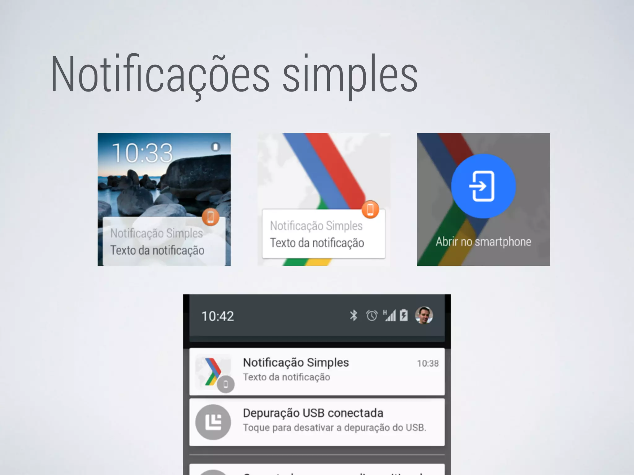 Notificações simples 
 