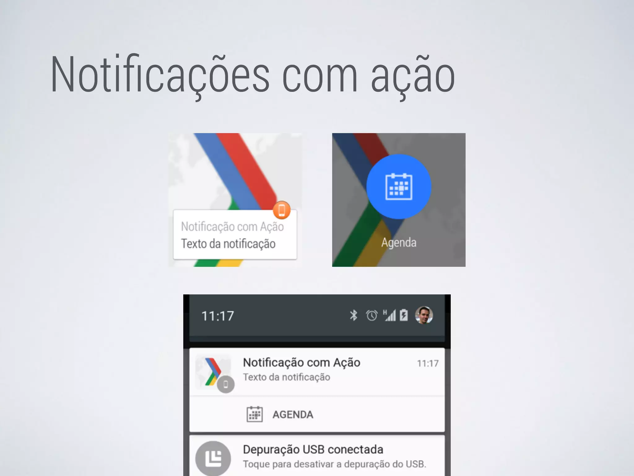 Notificações com ação 
 