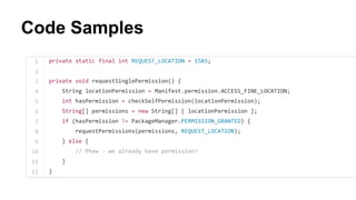 Code Samples
 