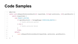 Code Samples
 