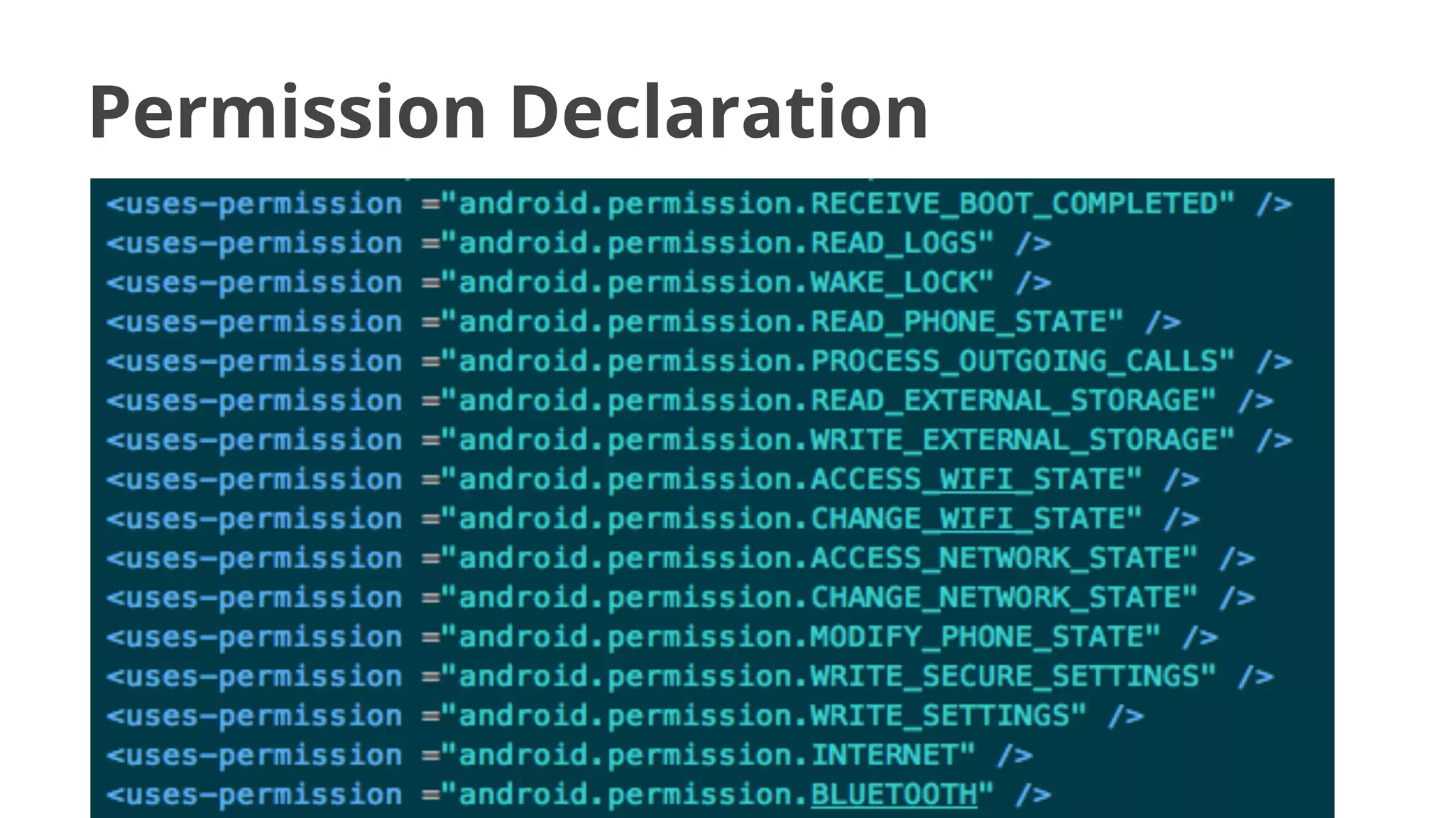 Permission Declaration

 