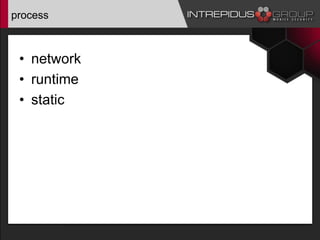 process
• network
• runtime
• static
 