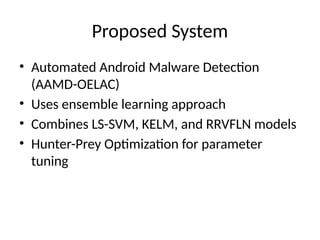 Automated Android Malware Detection Using Optimal Ensemble Learning ...