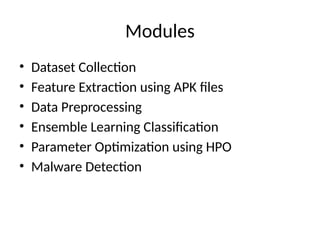 Automated Android Malware Detection Using Optimal Ensemble Learning ...