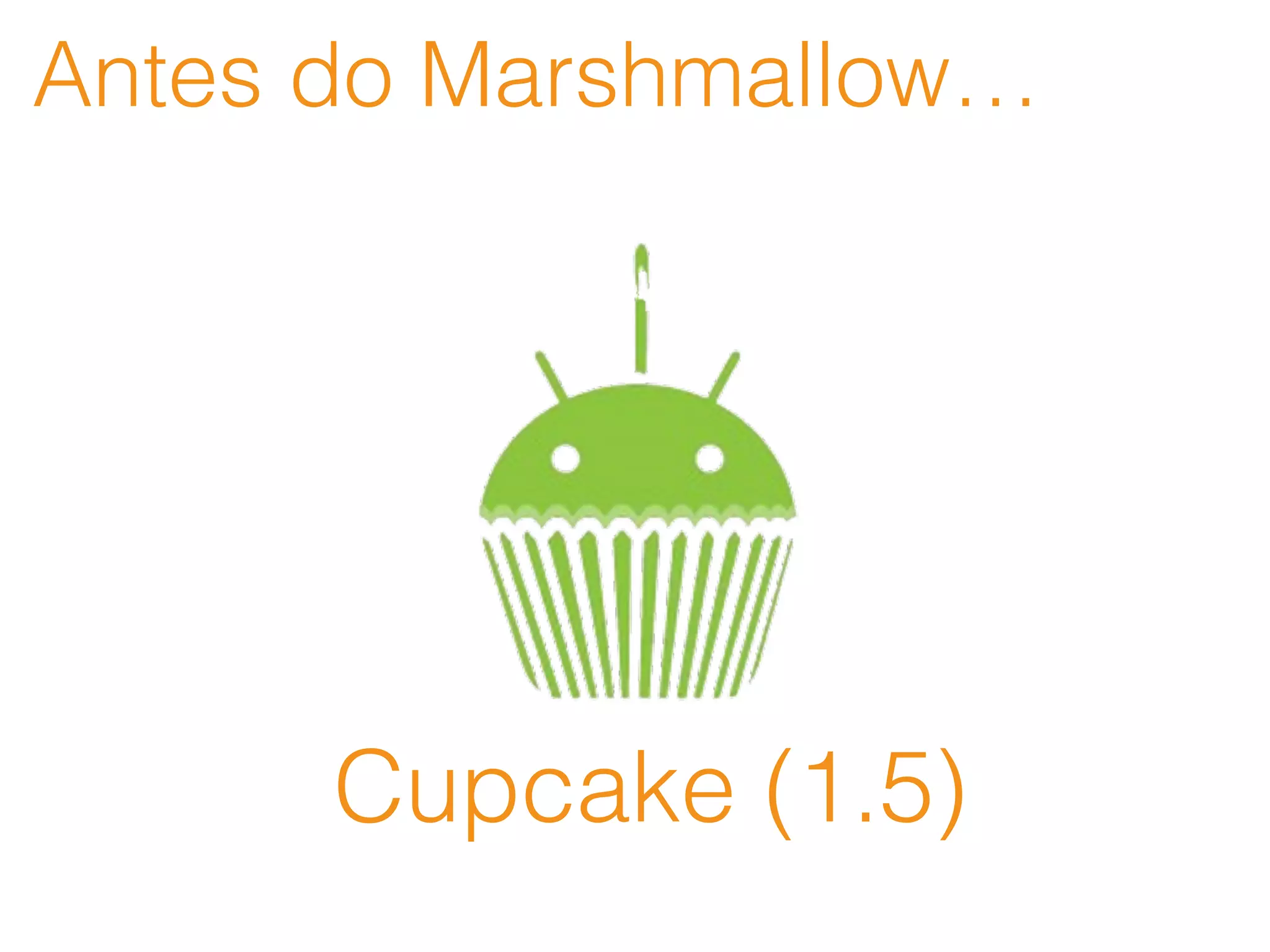 Antes do Marshmallow…
Cupcake (1.5)
 