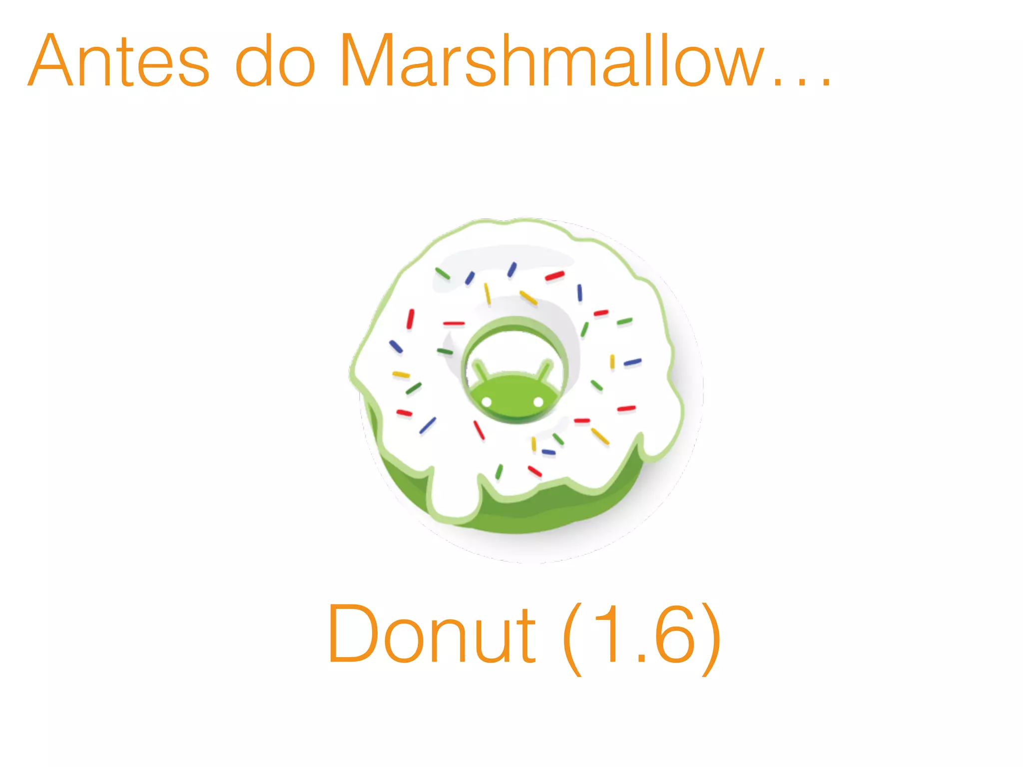 Antes do Marshmallow…
Donut (1.6)
 
