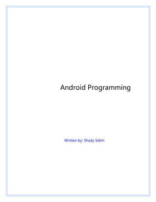 Android Programing Course Material | PDF