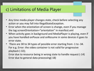 Android Media Player Development | PPT