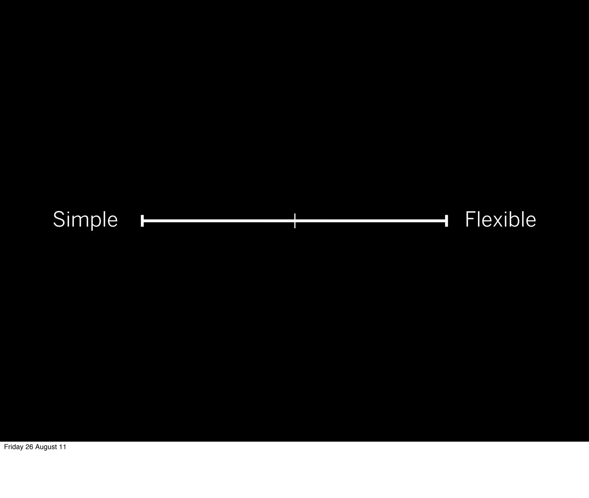 Simple   Flexible




Friday 26 August 11
 