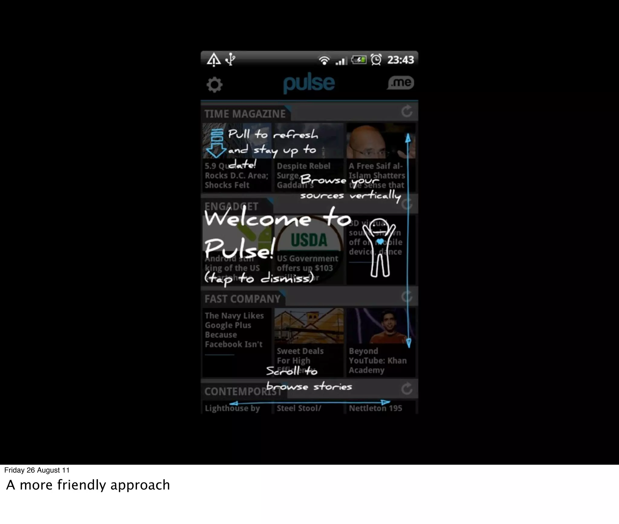 Friday 26 August 11

A more friendly approach
 