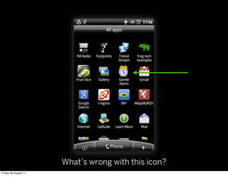 What’s wrong with this icon?
Friday 26 August 11
 