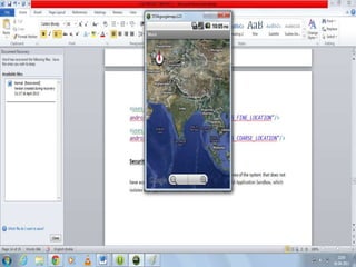 Android mobile application for gps | PPTX