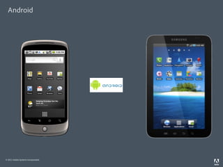 Android




© 2011 Adobe Systems Incorporated.
 