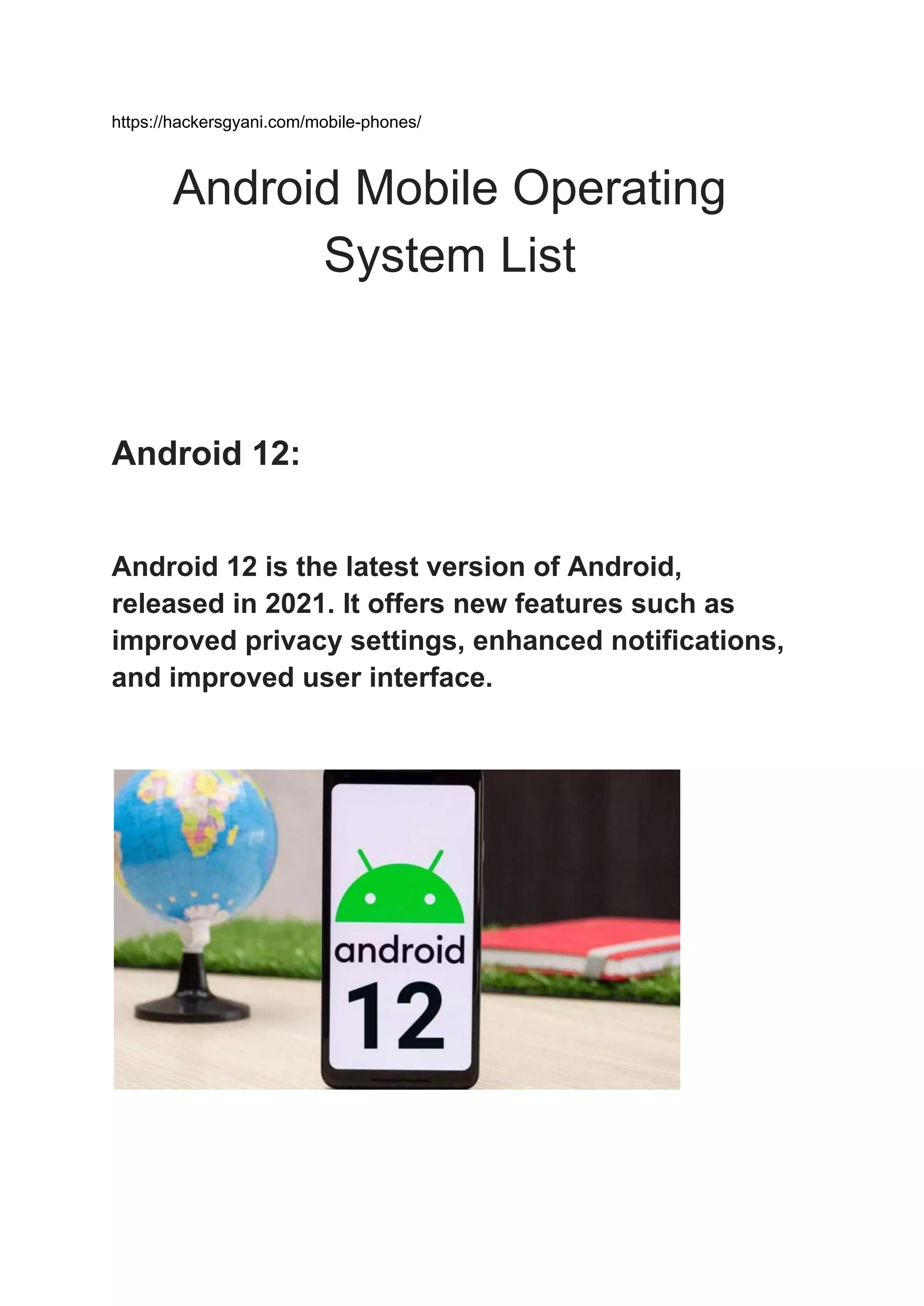 Android Mobile Operating System List.pdf