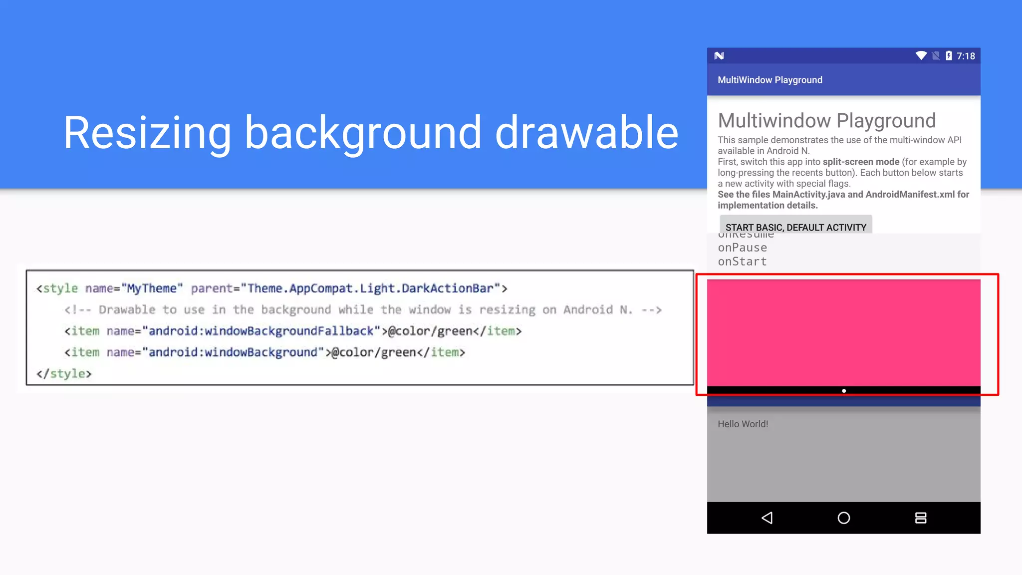 Resizing background drawable
 