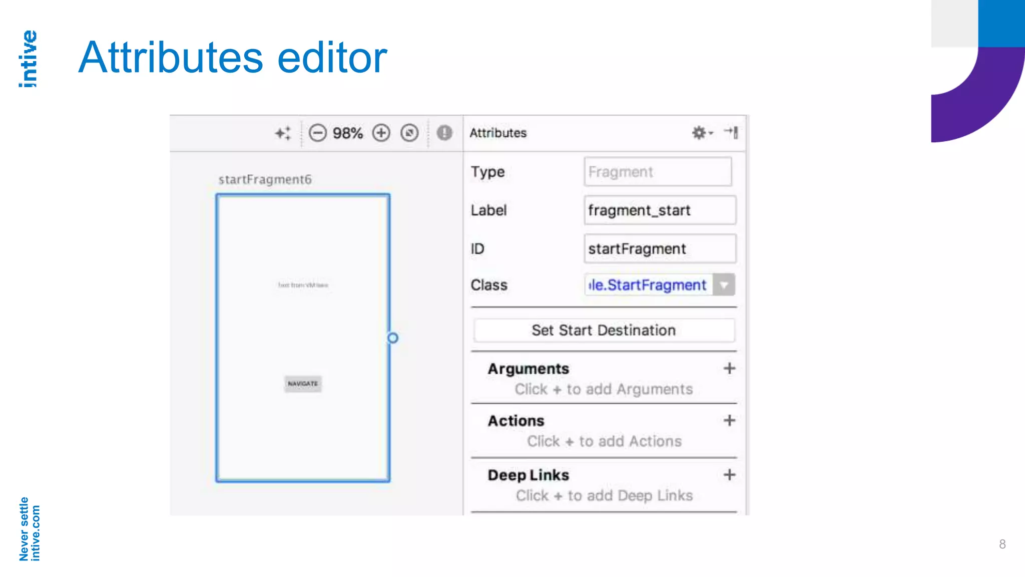 Neversettle
intive.com
8
Attributes editor
 