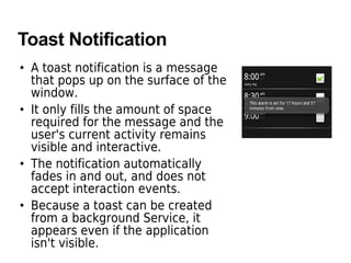 Android Toast Notification Android notification | PDF