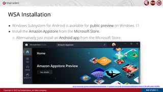 Android on Windows 11 - A Developer's Perspective (Windows Subsystem ...