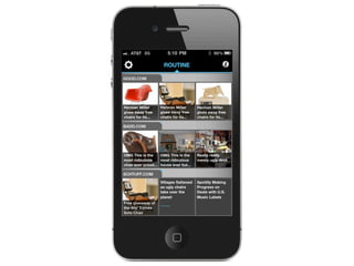 ROUTINE

GOOD.COM




Herman Miller       Herman Miller        Herman Miller
gives away free     gives away free      gives away free
chairs for its...   chairs for its...    chairs for its...

BADD.COM




OMG This is the     OMG This is the      Really really
most ridiculous     most ridiculous      messy ugly desk
chair ever proud... house ever bui...

SCHTUFF.COM
                    Villages flattened   Spottily Making
                    as ugly chairs       Progress on
                    take over the        Deals with U.S.
                    planet               Music Labels
Free giveaway of
the day: Eames
Sofa Chair
 