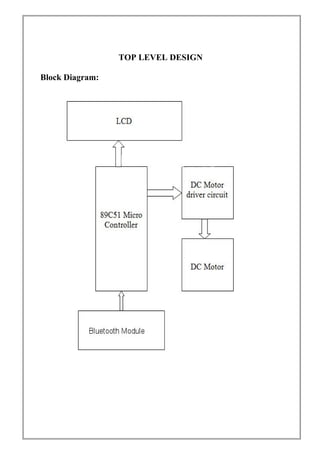 TOP LEVEL DESIGN
Block Diagram:
 