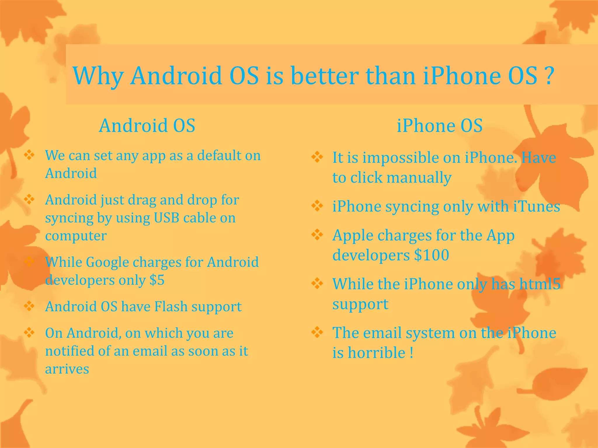 Android operating system basic overview | PPT
