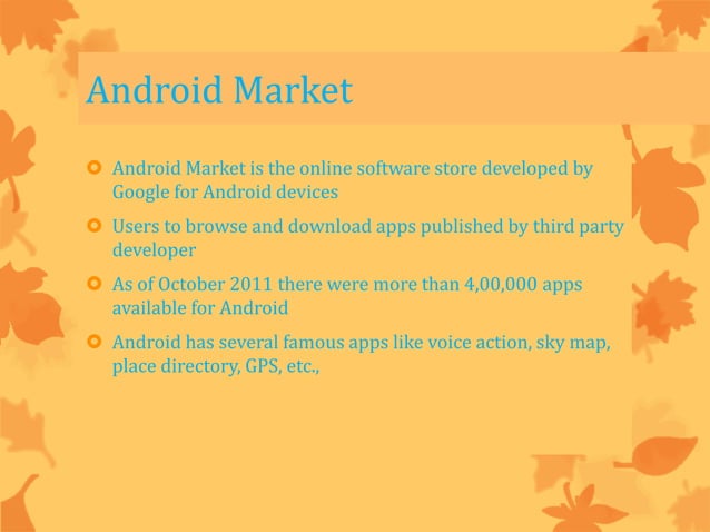 Android operating system basic overview | PPT