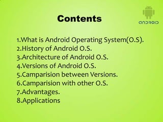 Android OS by Prasad & Sarang | PPTX