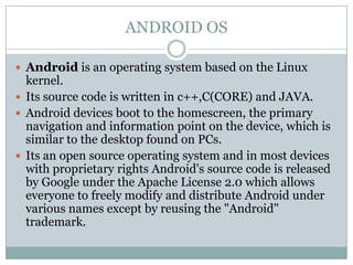 Android os | PPTX
