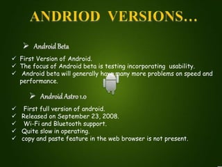 ppt on Android os- vinit | PPTX