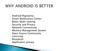 Android os(comparison all other mobile os) | PDF