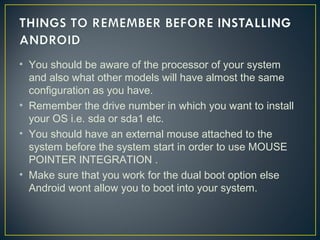 Android os installation | PPT