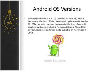 Android OS Presentation | PPTX