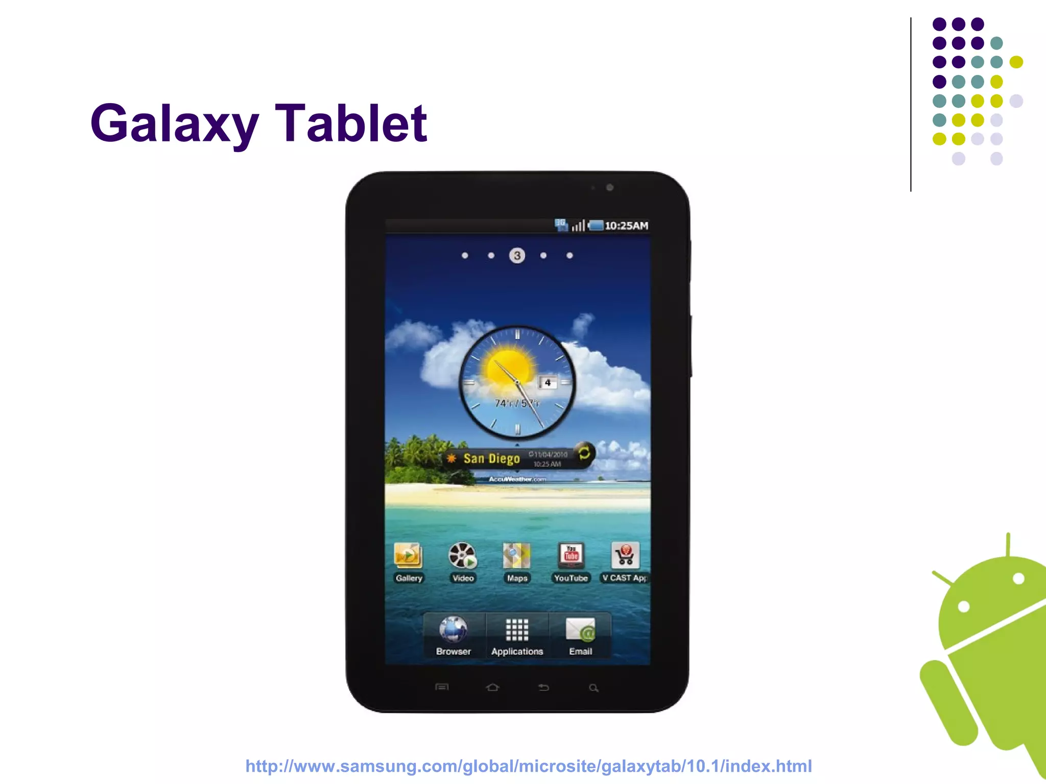 Galaxy Tablet
http://www.samsung.com/global/microsite/galaxytab/10.1/index.html
 