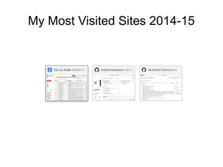 My Most Visited Sites 2014-15
 