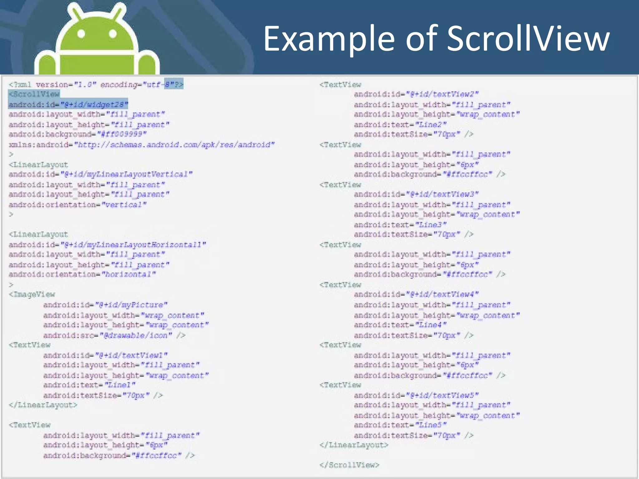 Example of ScrollView 