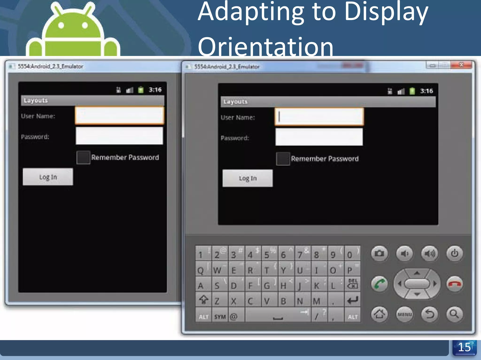 Adapting to Display Orientation 