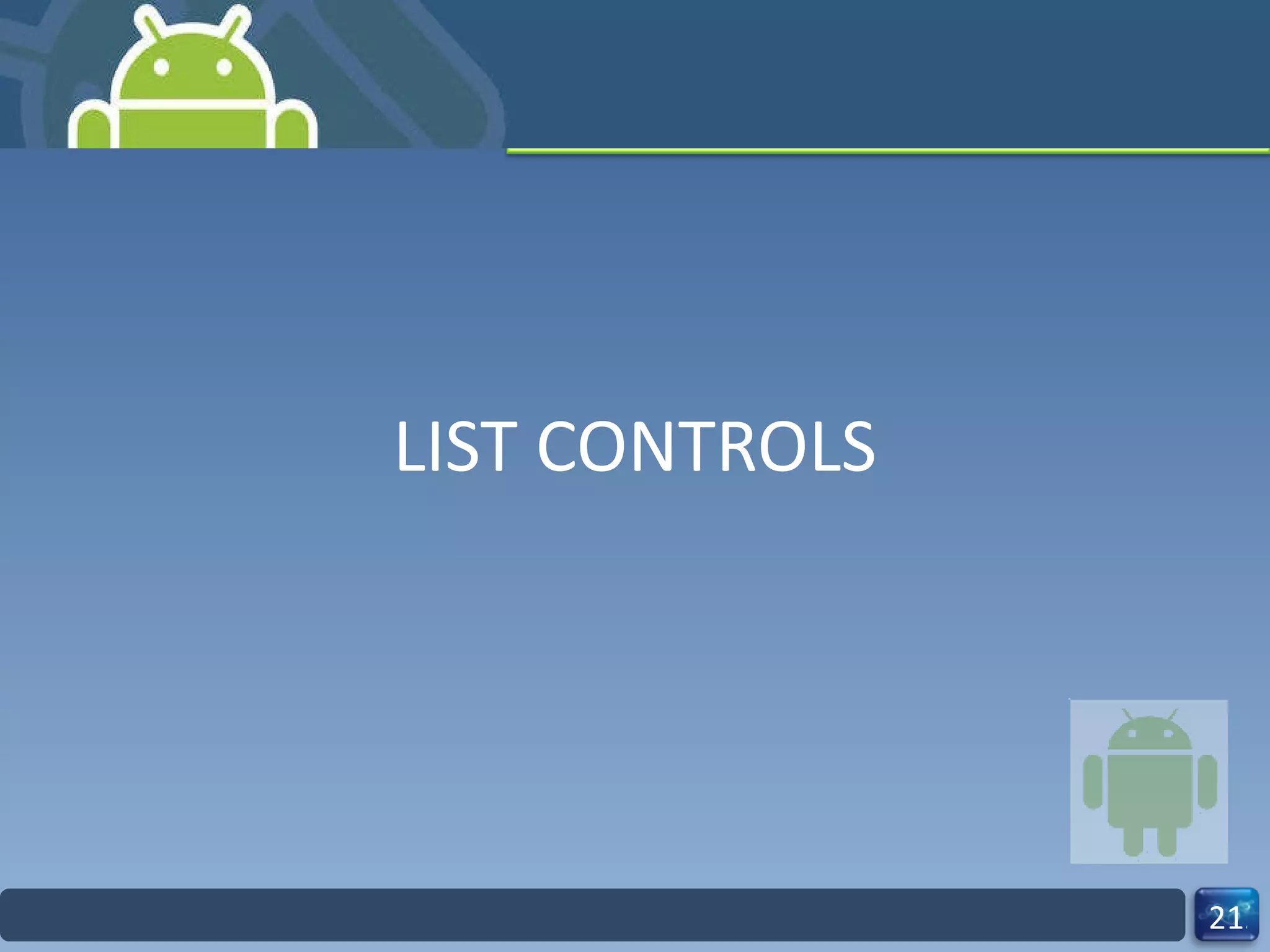 LIST CONTROLS 