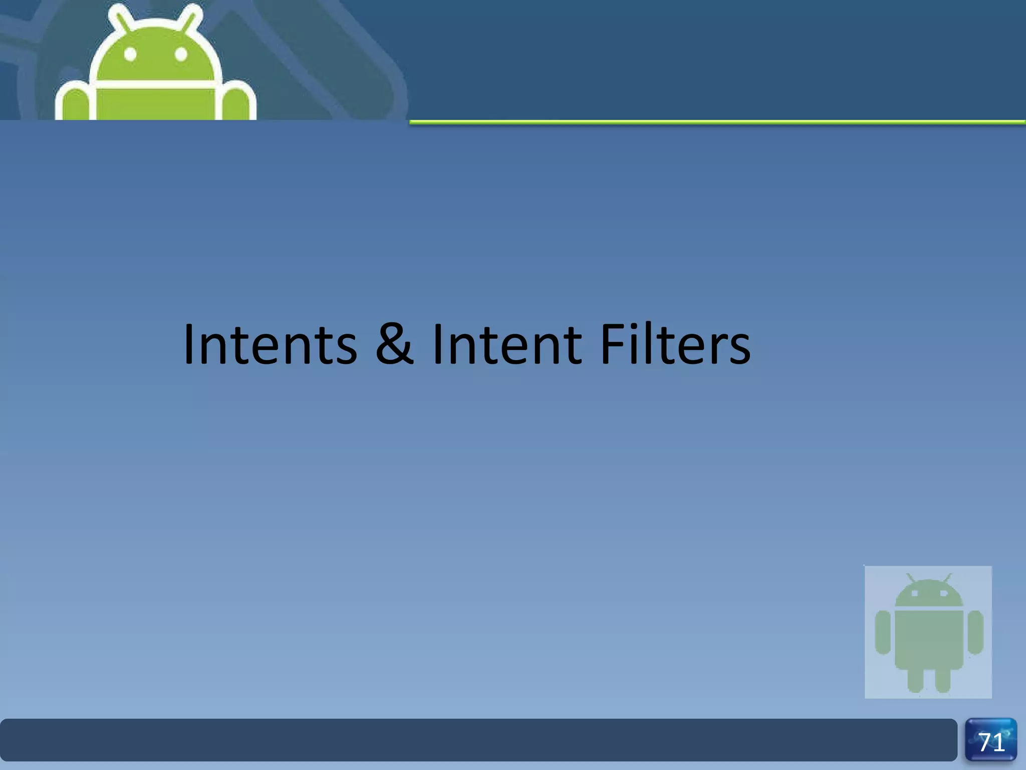 Intents & Intent Filters 