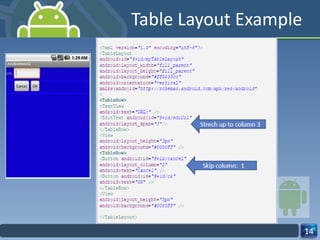 Table Layout Example 