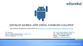 Develop Mobile App Using Android Lollipop