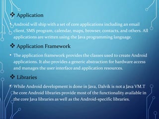 Introduction to Android ppt | PPTX
